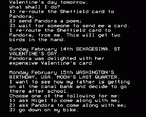 The Growing Pains Of Adrian Mole Screenshot 9 (BBC Model B)