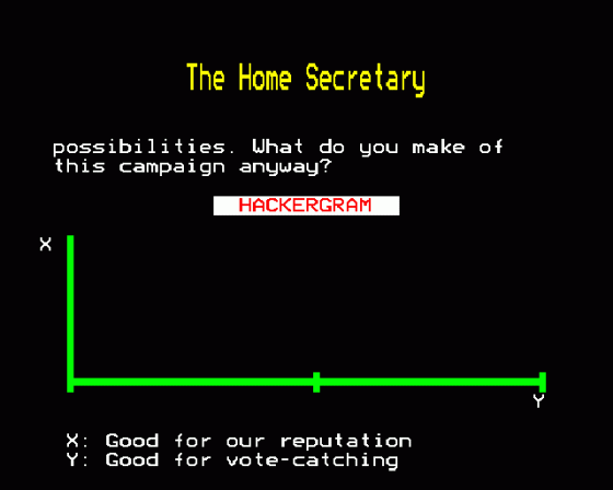 Yes, Prime Minister Screenshot 9 (BBC Model B)