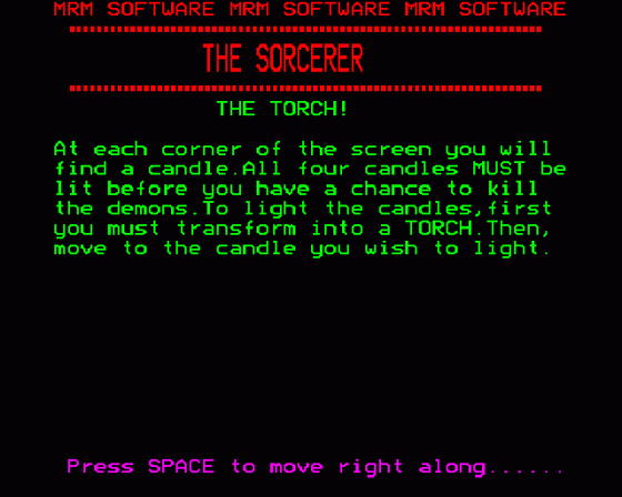 The Sorcerer Screenshot 10 (BBC Model B)