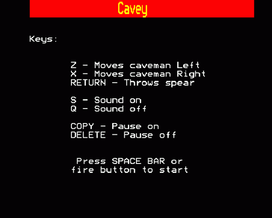 Cavey Screenshot 9 (BBC Model B)