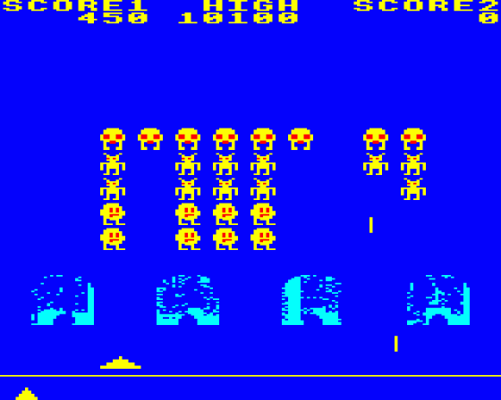 Space Invaders Screenshot 6 (BBC Model B)