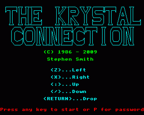 The Krystal Connection Screenshot 10 (BBC B/B+/Master 128)