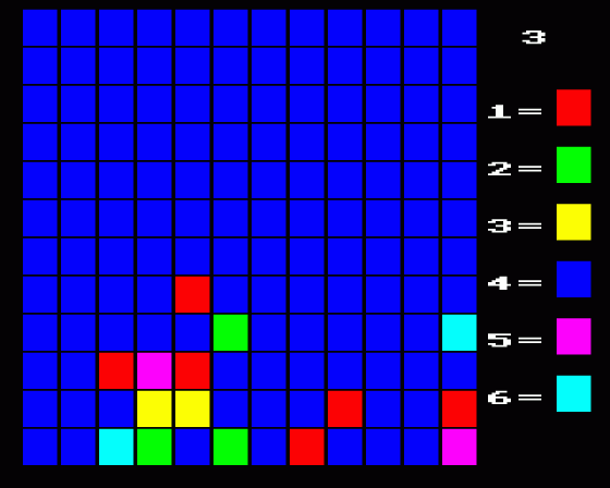 Flood-It! Screenshot 12 (BBC Model B)