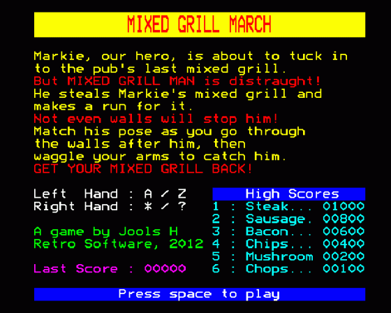 Mixed Grill March Screenshot 10 (BBC B/B+/Master 128)