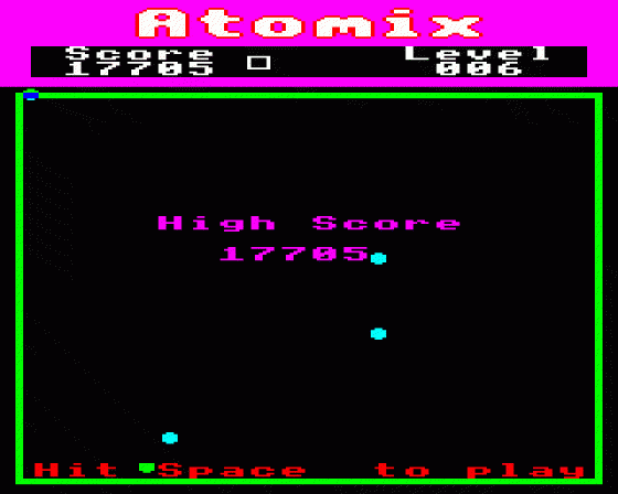 Atomix Screenshot 7 (BBC B/B+/Master 128)