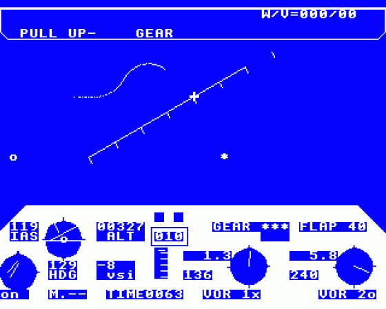 737 Flight Simulator Screenshot 7 (BBC Model B)