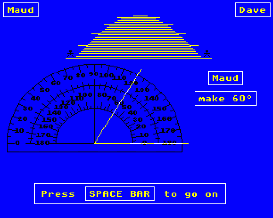 Pupil Angles Screenshot 5 (BBC B/B+/Master 128)