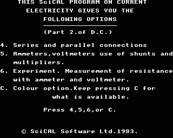 D.C. Screenshot 6 (BBC Model B)