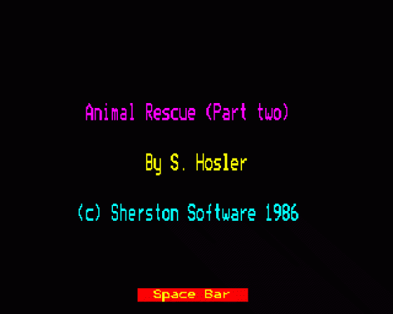 Animal Rescue Screenshot 18 (BBC Model B)