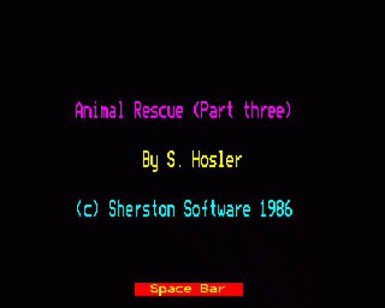 Animal Rescue Screenshot 37 (BBC Model B)