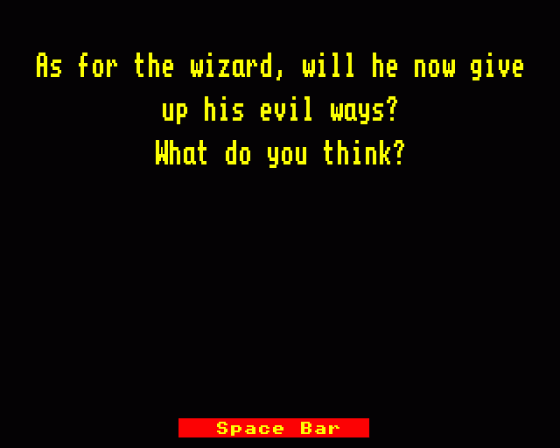 The Wizard's Return Screenshot 74 (BBC Model B)