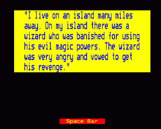 The Wizard's Revenge Screenshot 6 (BBC Model B)