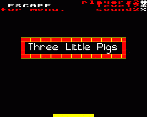 Three Little Pigs At Home Screenshot 29 (BBC Model B)