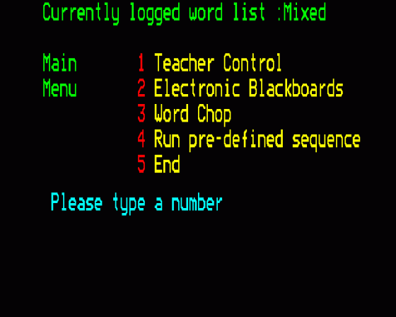 Word Builder MKII Screenshot 15 (BBC Model B)