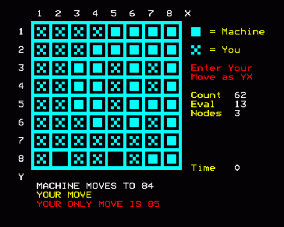 Reversi Screenshot 10 (BBC Model B)