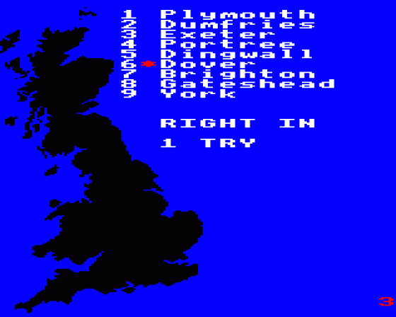 Towntest Screenshot 8 (BBC Model B)