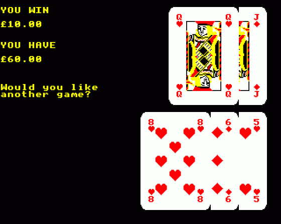 Blackjack Screenshot 6 (BBC Model B)
