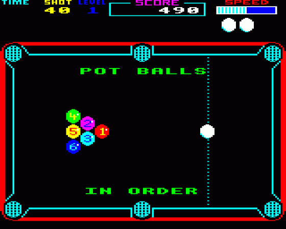 Super Pool Screenshot 5 (BBC Model B)