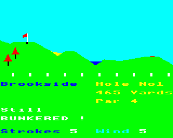 Super Golf Screenshot 5 (BBC Model B)