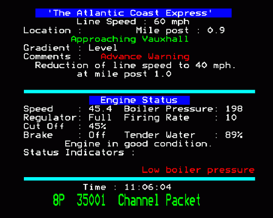 The Atlantic Coast Express Screenshot 5 (BBC Model B)