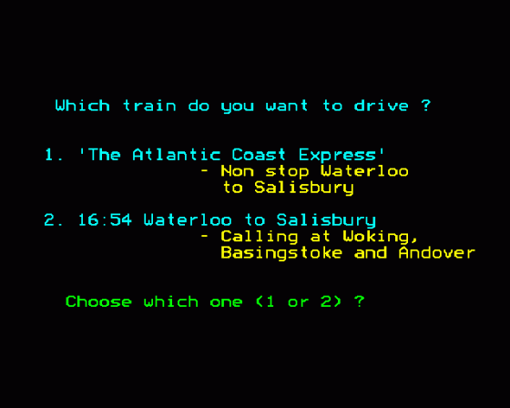 The Atlantic Coast Express Screenshot 7 (BBC Model B)