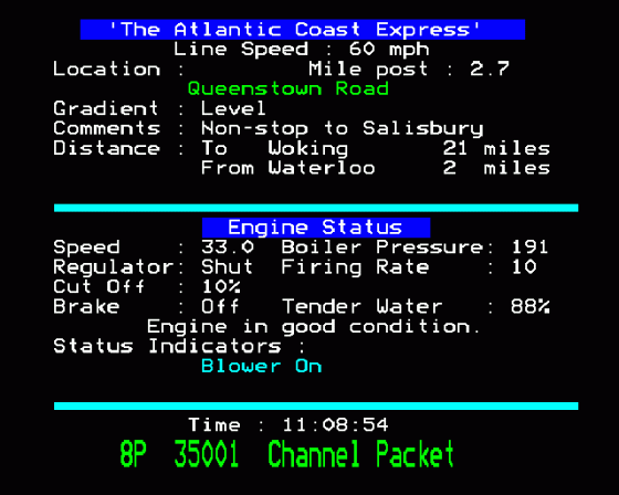 The Atlantic Coast Express Screenshot 12 (BBC Model B)