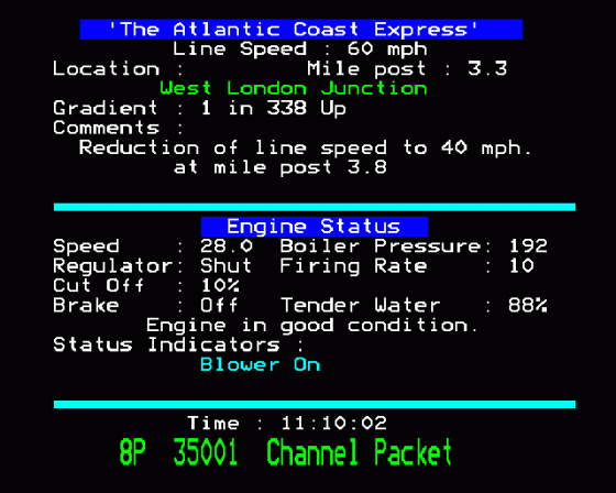 The Atlantic Coast Express Screenshot 13 (BBC Model B)