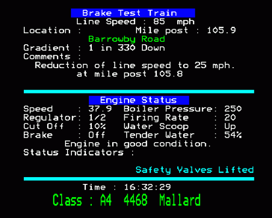 The Mallard Screenshot 6 (BBC Model B)