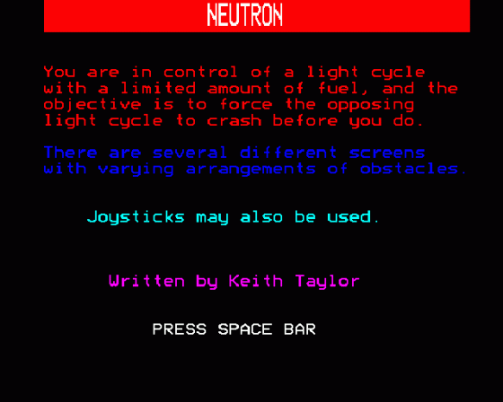 Neutron Screenshot 9 (BBC Model B)