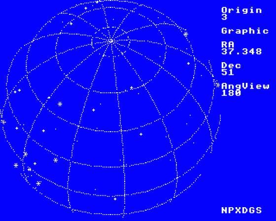 Planetarium Screenshot 6 (BBC Model B)