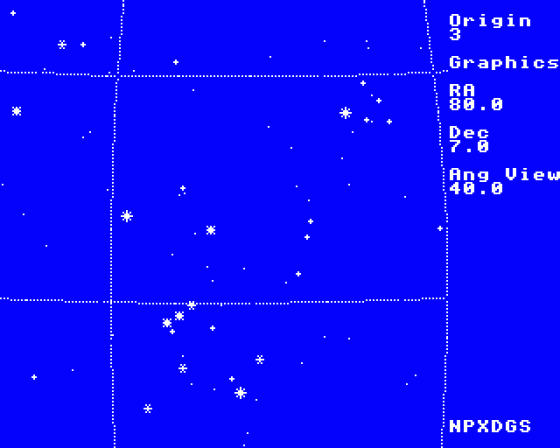 Planetarium Screenshot 7 (BBC Model B)