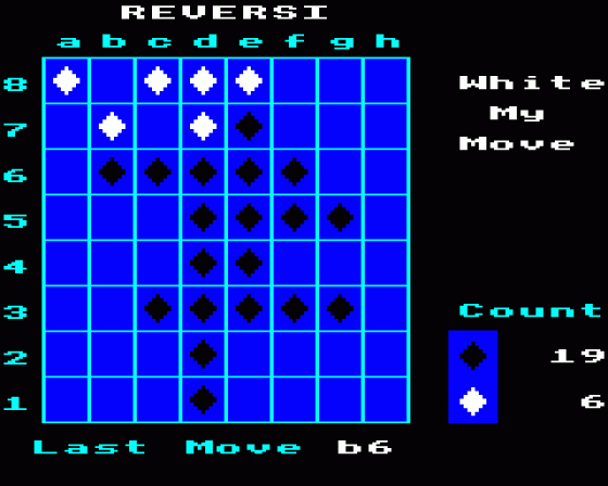 Reversi Screenshot 6 (BBC Model B)