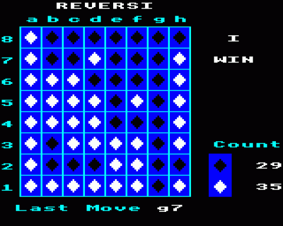 Reversi Screenshot 9 (BBC Model B)