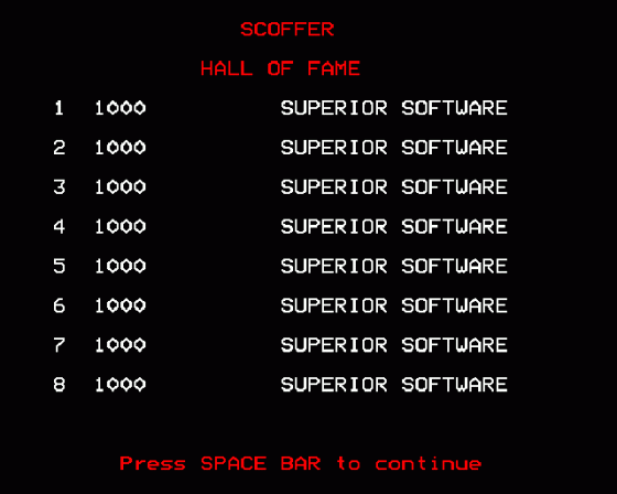 Scoffer Screenshot 9 (BBC Model B)