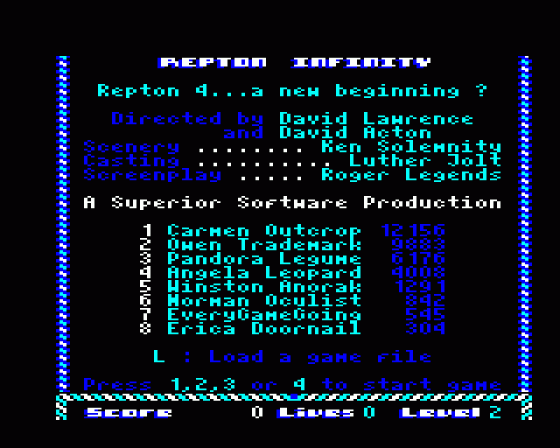 Repton Infinity Screenshot 16 (BBC Master Compact)