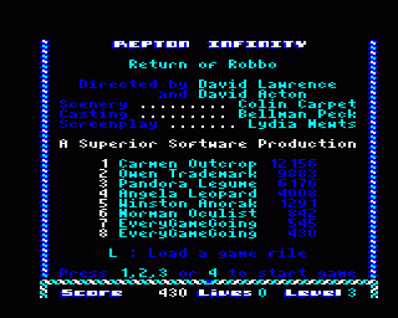 Repton Infinity Screenshot 18 (BBC Master Compact)