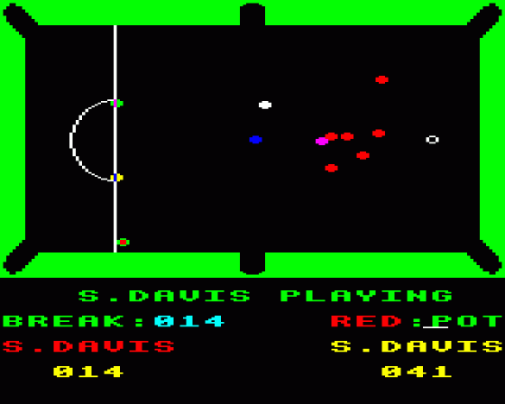 Steve Davis Snooker Screenshot 5 (BBC Model B)