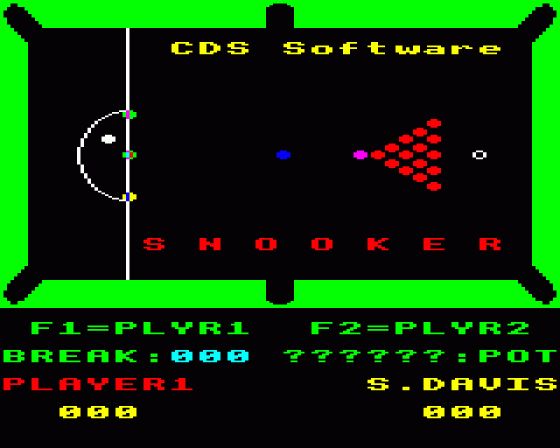 Steve Davis Snooker Screenshot 10 (BBC Model B)