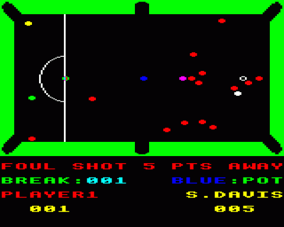 Steve Davis Snooker Screenshot 12 (BBC Model B)