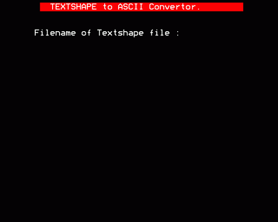 Textshape To Ascii Convertor