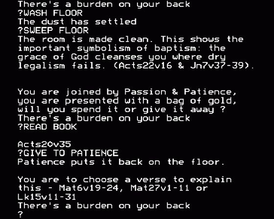 Pilgrim's Progress Screenshot 5 (BBC Model B)