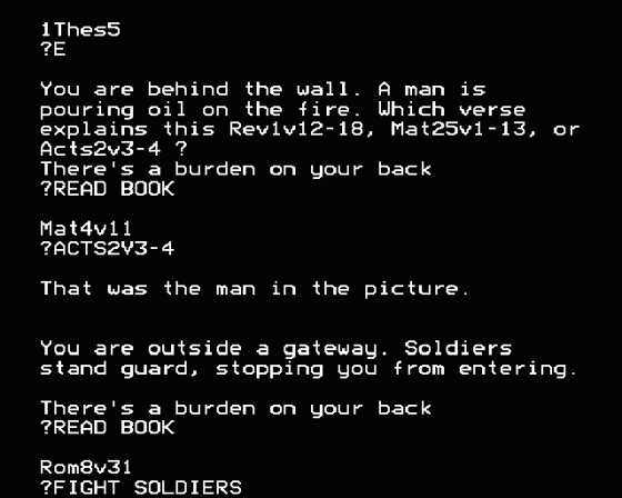Pilgrim's Progress Screenshot 6 (BBC Model B)
