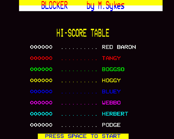 Blocker Screenshot 12 (BBC Model B)