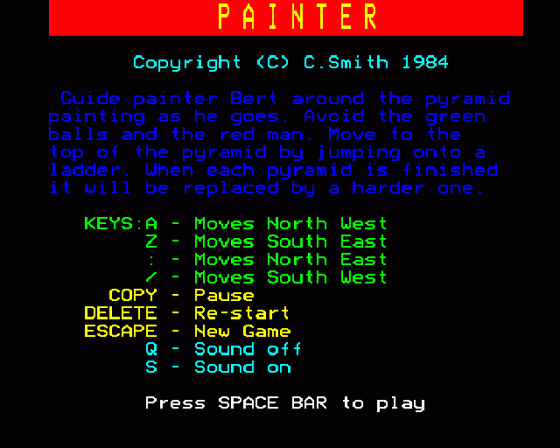 Pyramid Painter Screenshot 8 (BBC Model B)