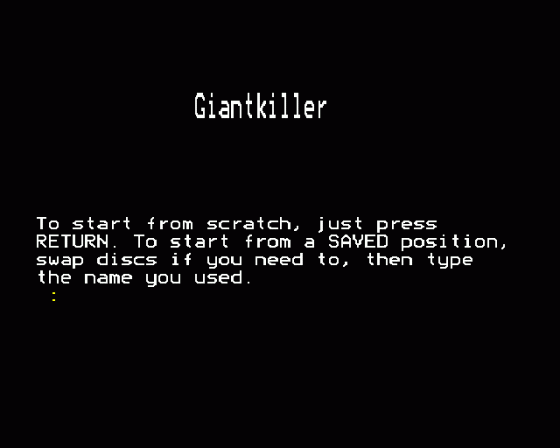 Giant Killer Screenshot 20 (BBC B/B+/Master 128)