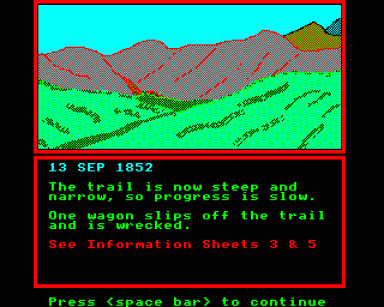 Wagons West Screenshot 6 (BBC Model B)