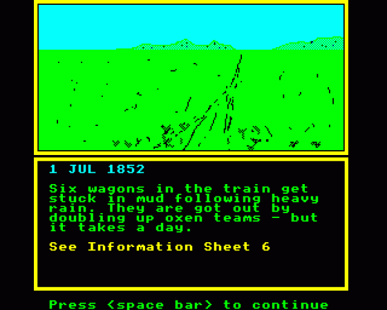 Wagons West Screenshot 17 (BBC Model B)