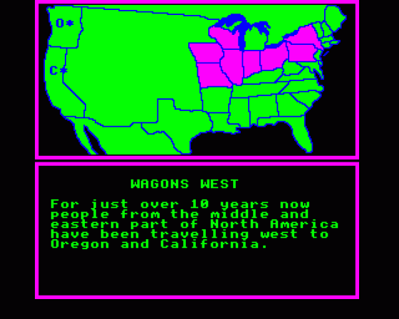 Wagons West Screenshot 19 (BBC Model B)