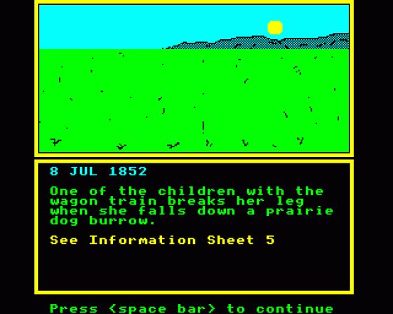 Wagons West Screenshot 21 (BBC Model B)