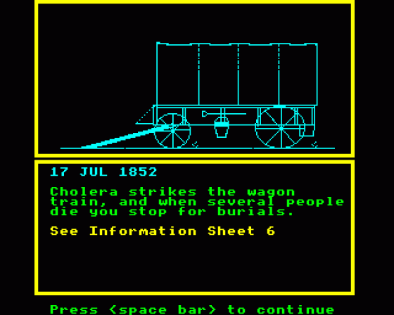 Wagons West Screenshot 24 (BBC Model B)